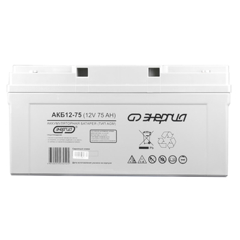 Аккумулятор для ИБП Энергия АКБ 12-75 (тип AGM) - Инверторы - Аккумуляторы - Магазин электроприборов Точка Фокуса